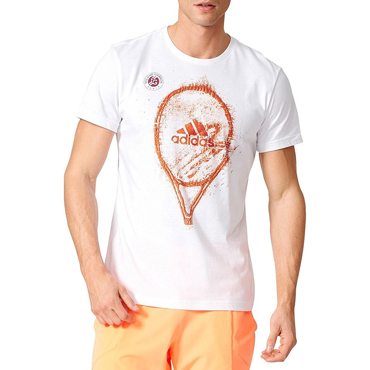 Borde Perceptivo puño Cloths : Adidas Roland Garros Men's Tennis T-shirt